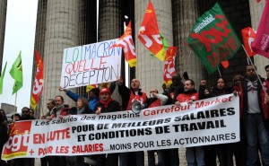 Manifestation intersyndicale contre la loi Macron.