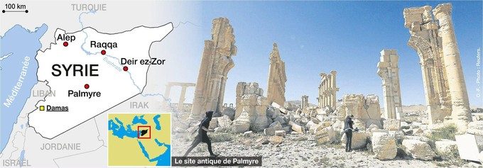 Syrie et site Palmyre