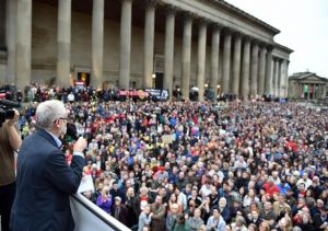 UK Jeremy Corbyn speaks at the anti-Trump demo- 4.6.19