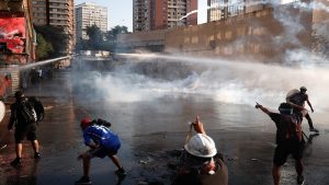 Protestas en Santiago contra el Gobierno de Sebastián Piñera